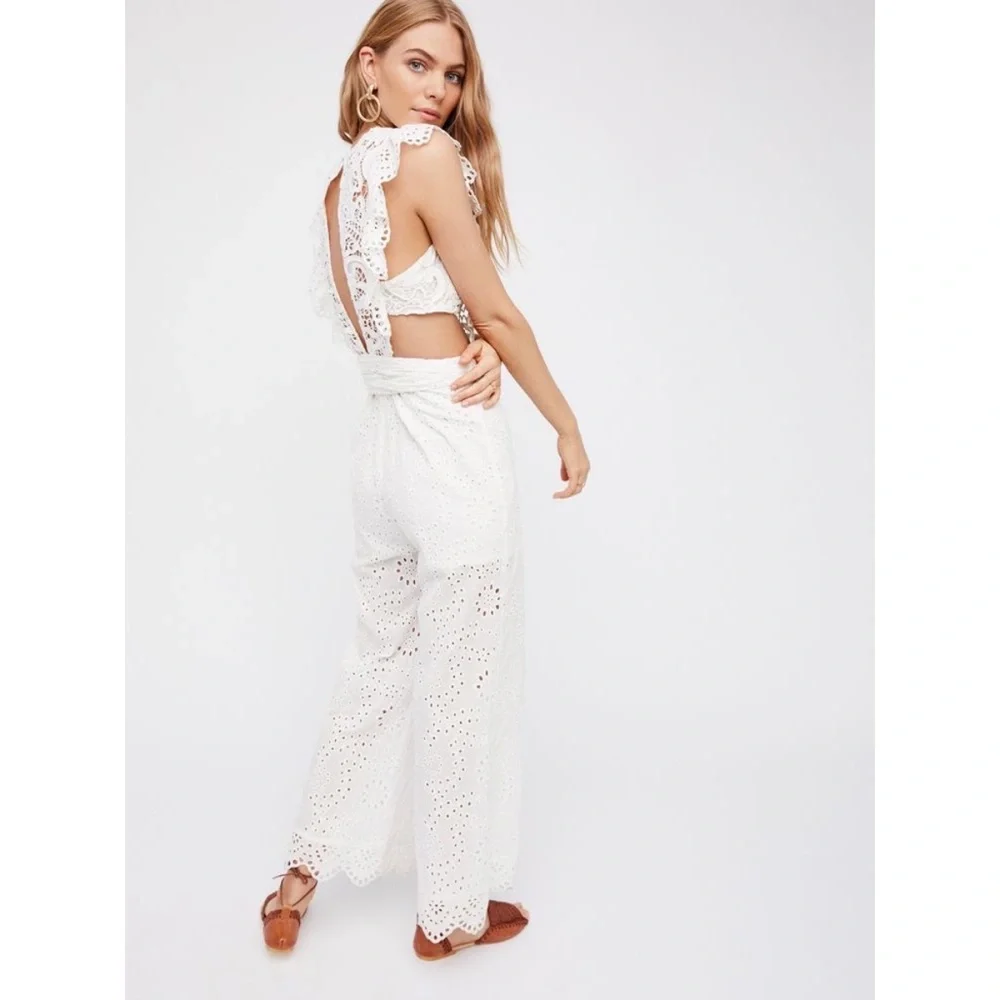 Free People x Nightcap Eyelet Jumpsuit
